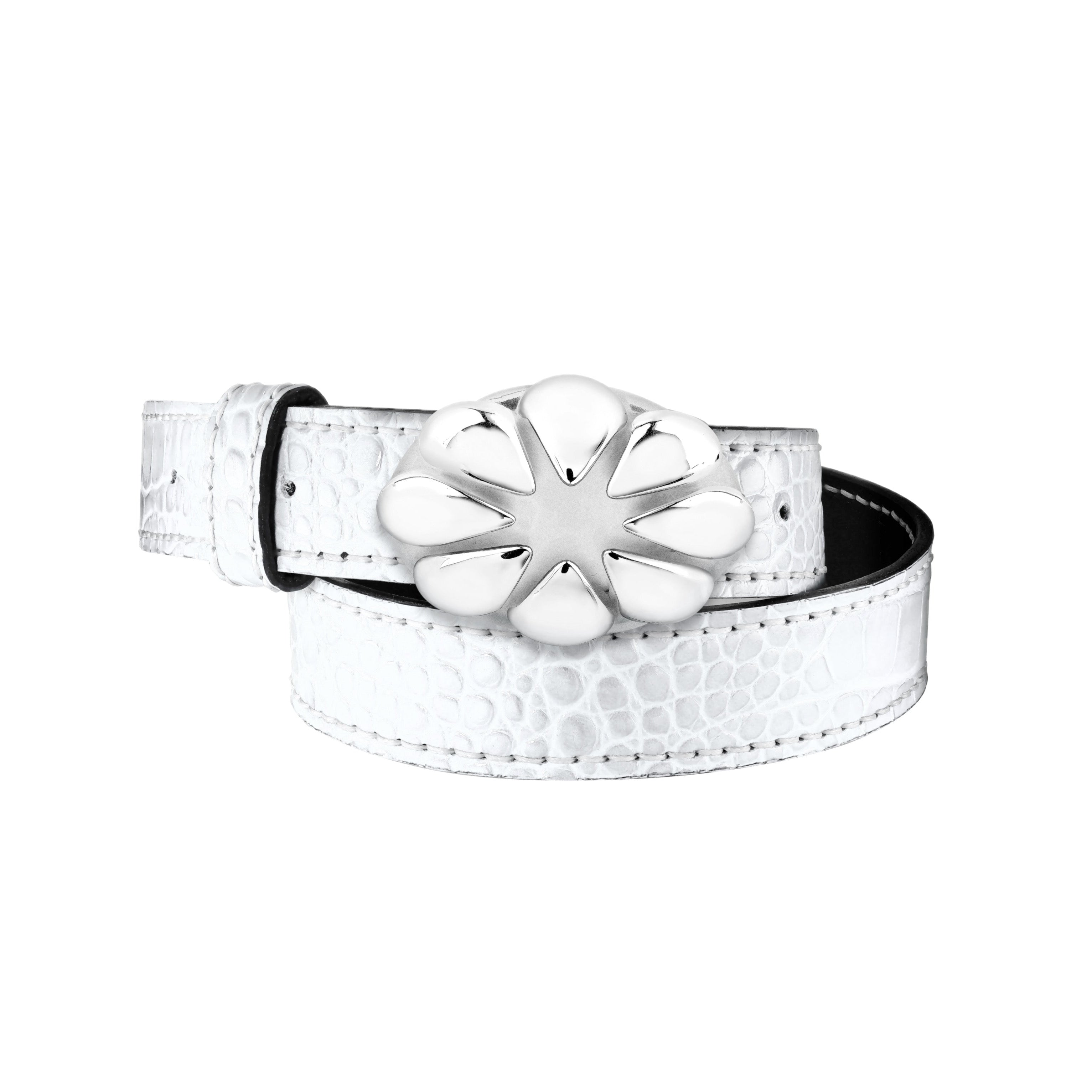 White Crocodile Belt